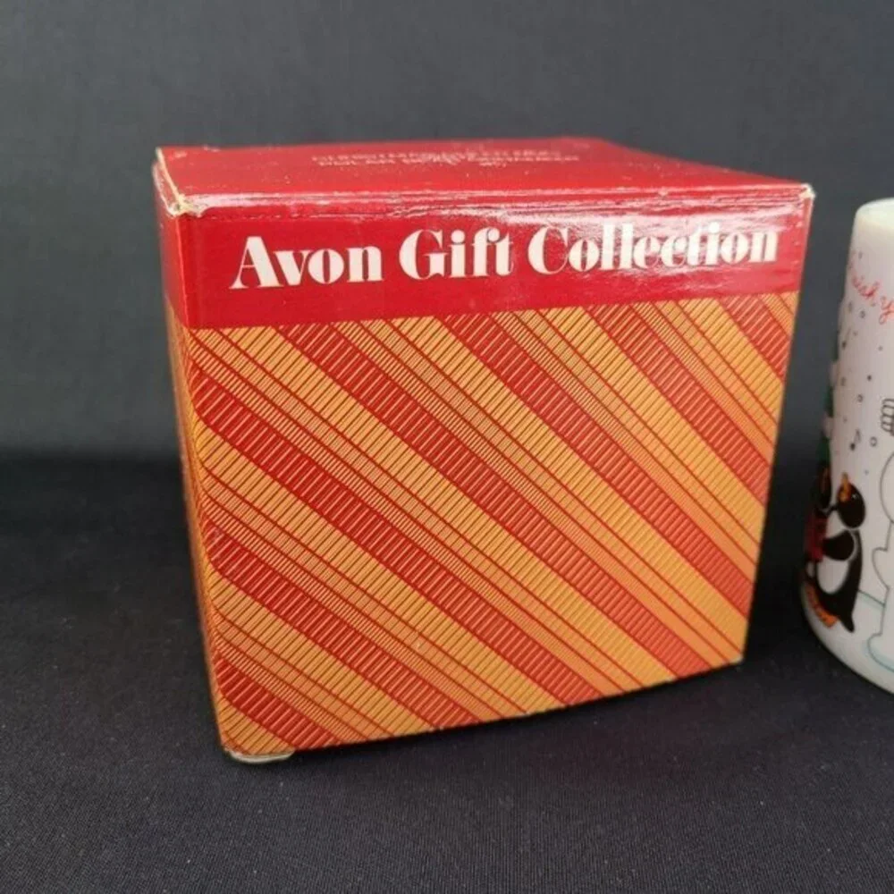 Cheer Mug With Polar Bear Plush Christmas Tree Ornament Avon Gift Collection‎